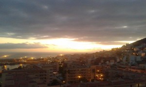 Solnedgång från balkongen