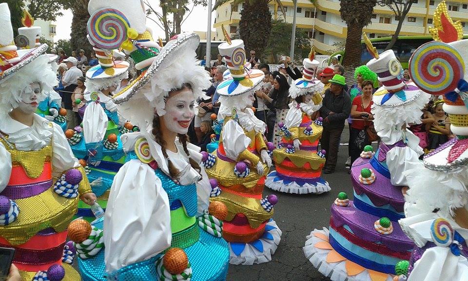 Färgklickar karneval Teneriffa